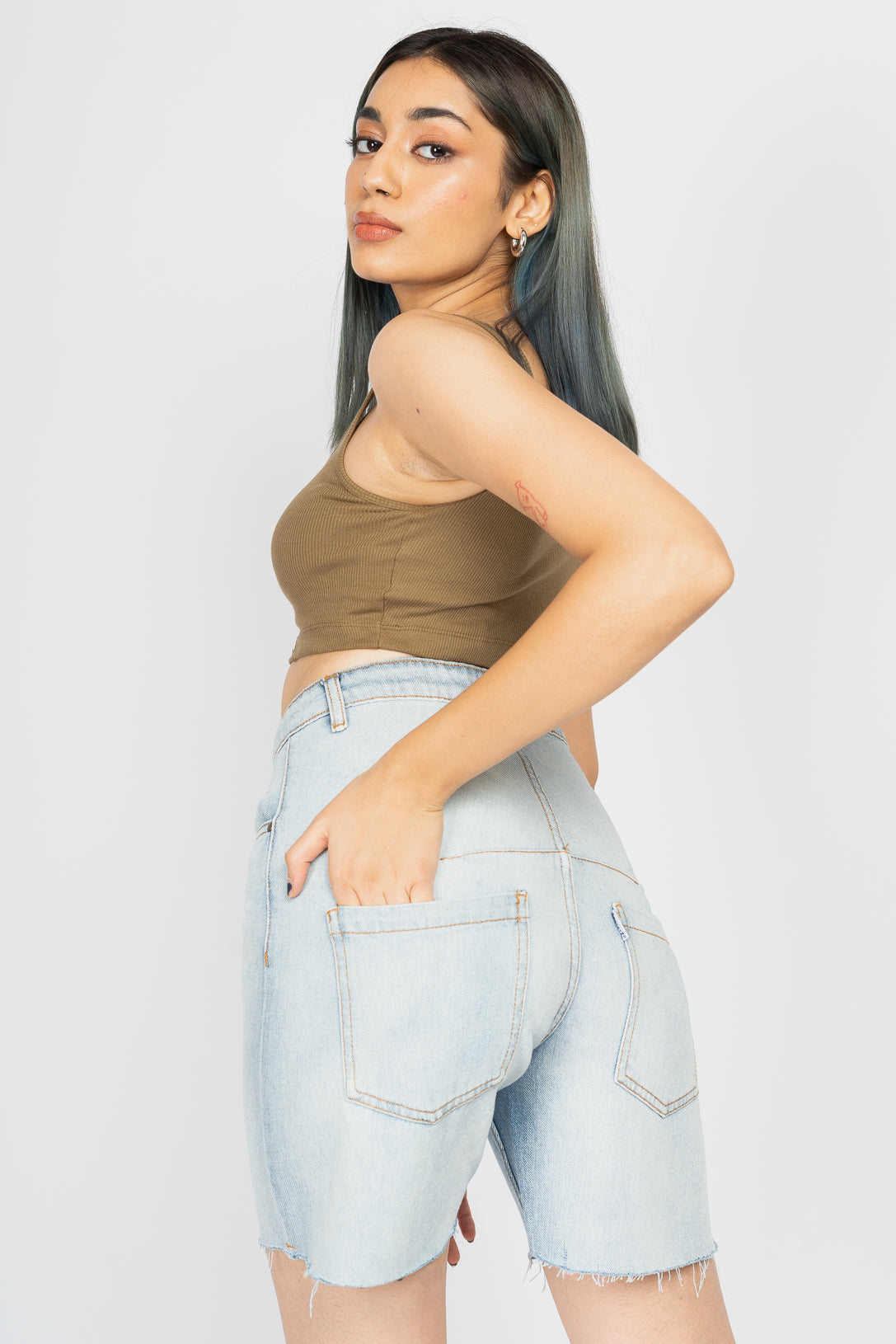 Light Ice Blue Bermuda Shorts