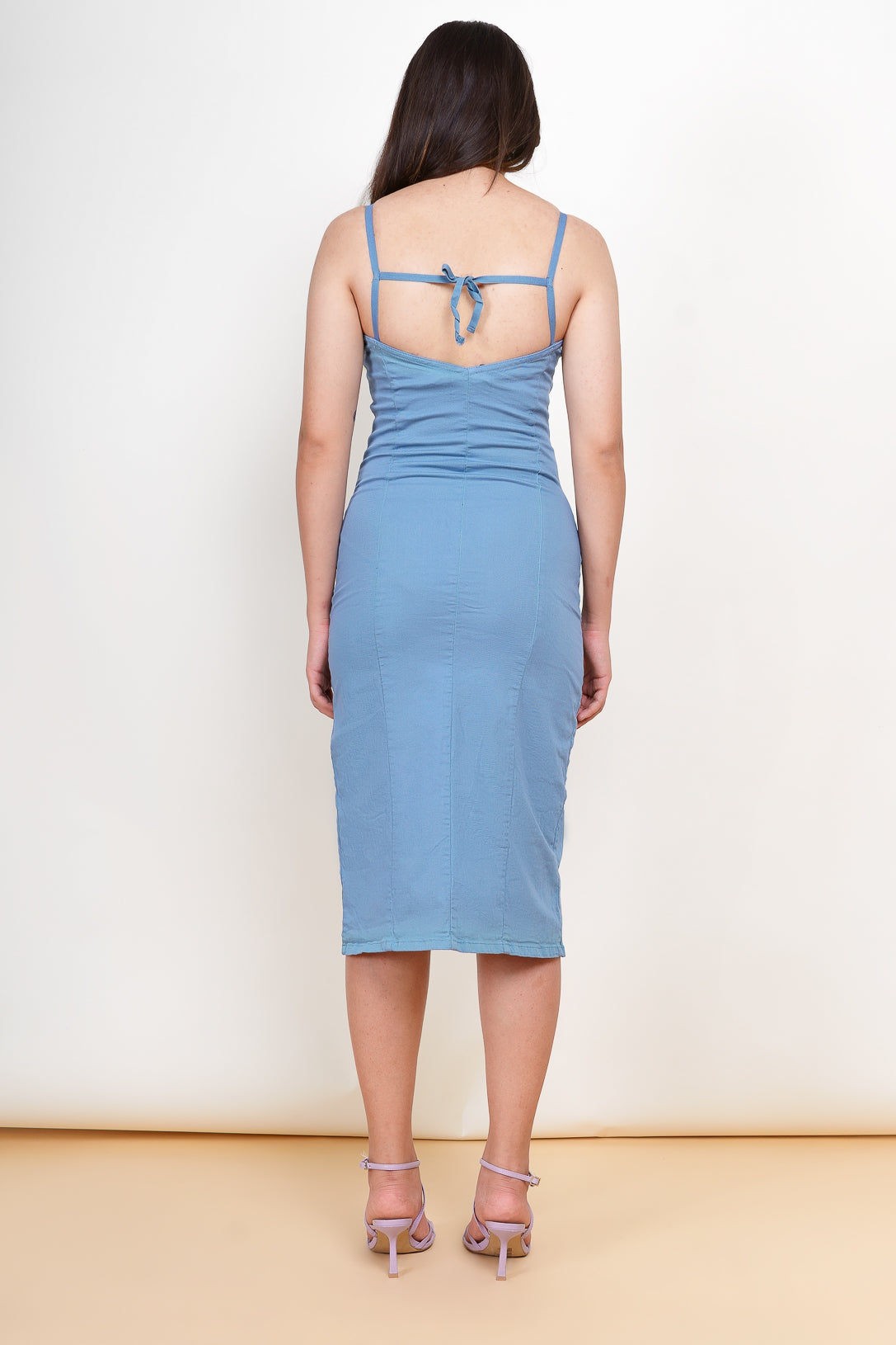 Teal Midi Dress With Slit