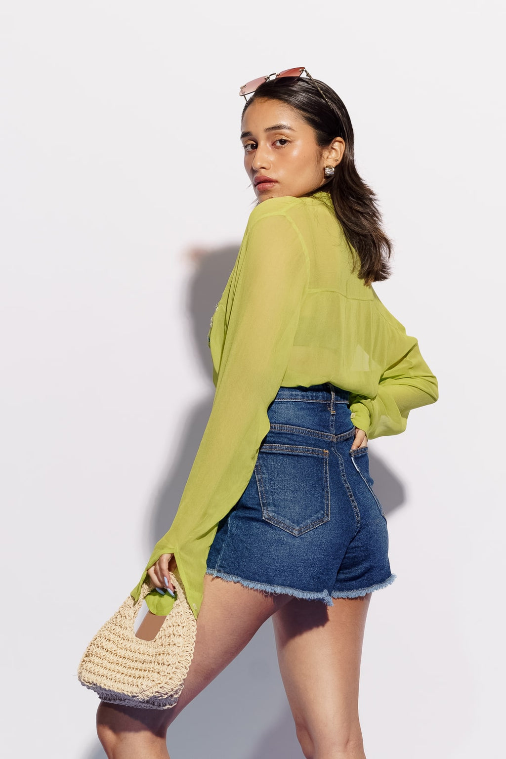 Upturned Waist Shorts