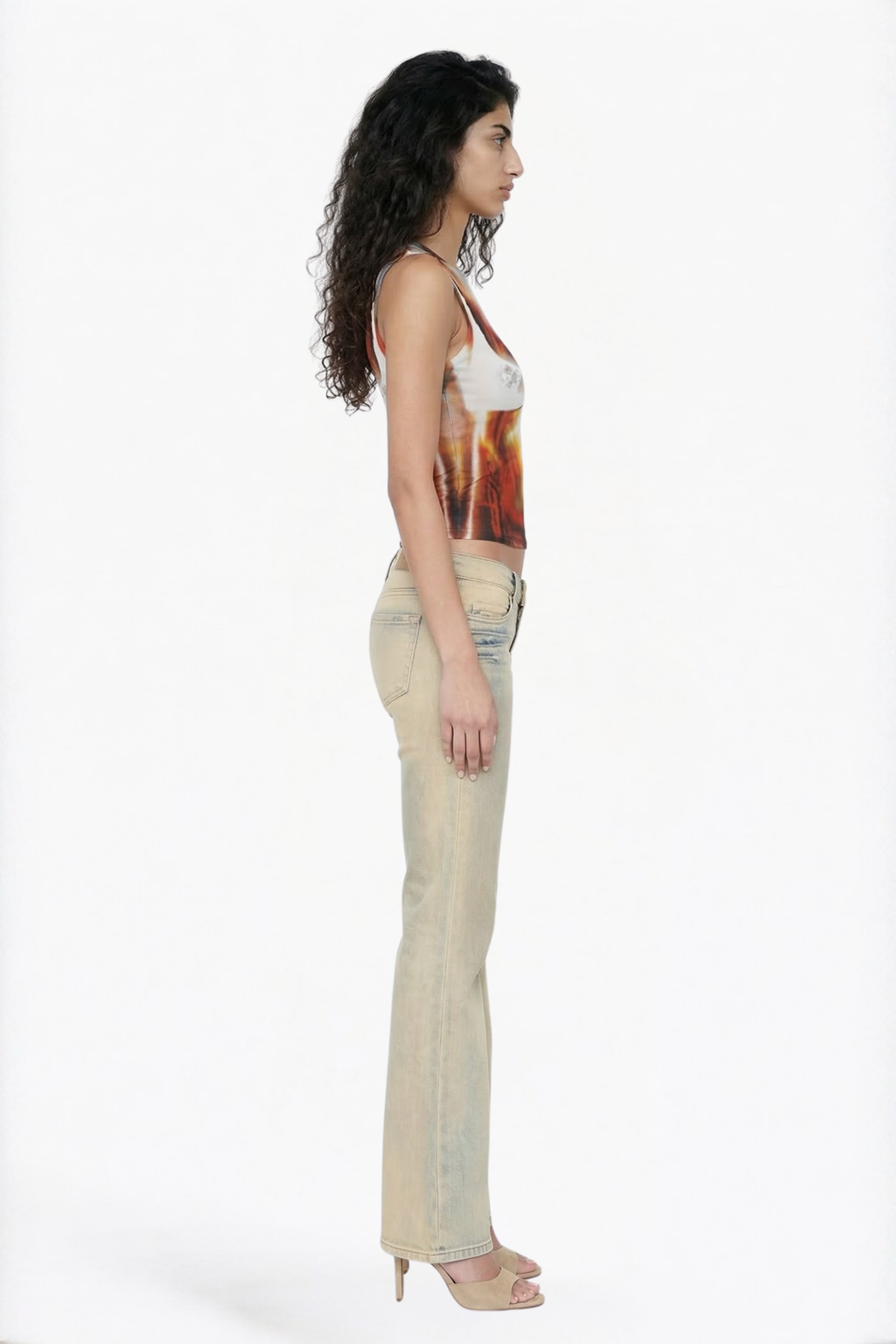 Multicolor Abstract Print Graphic Tank Top