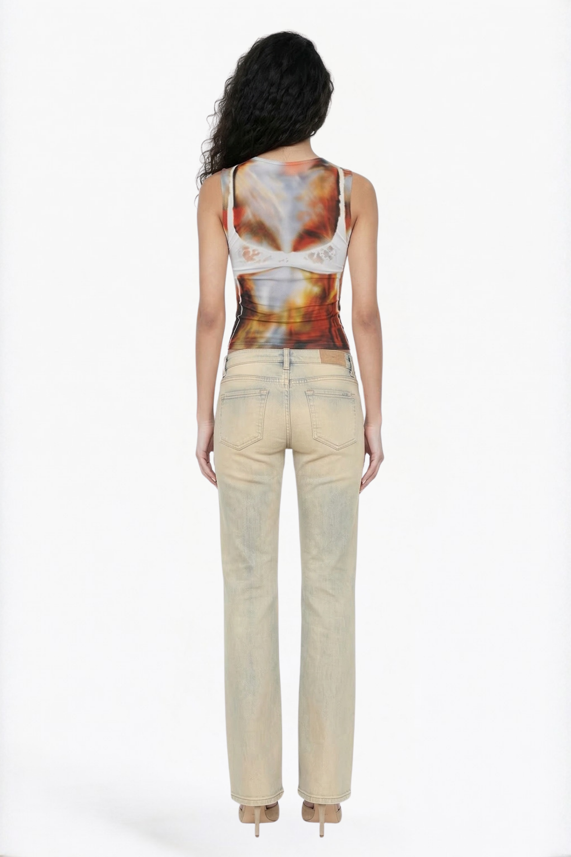 Multicolor Abstract Print Graphic Tank Top